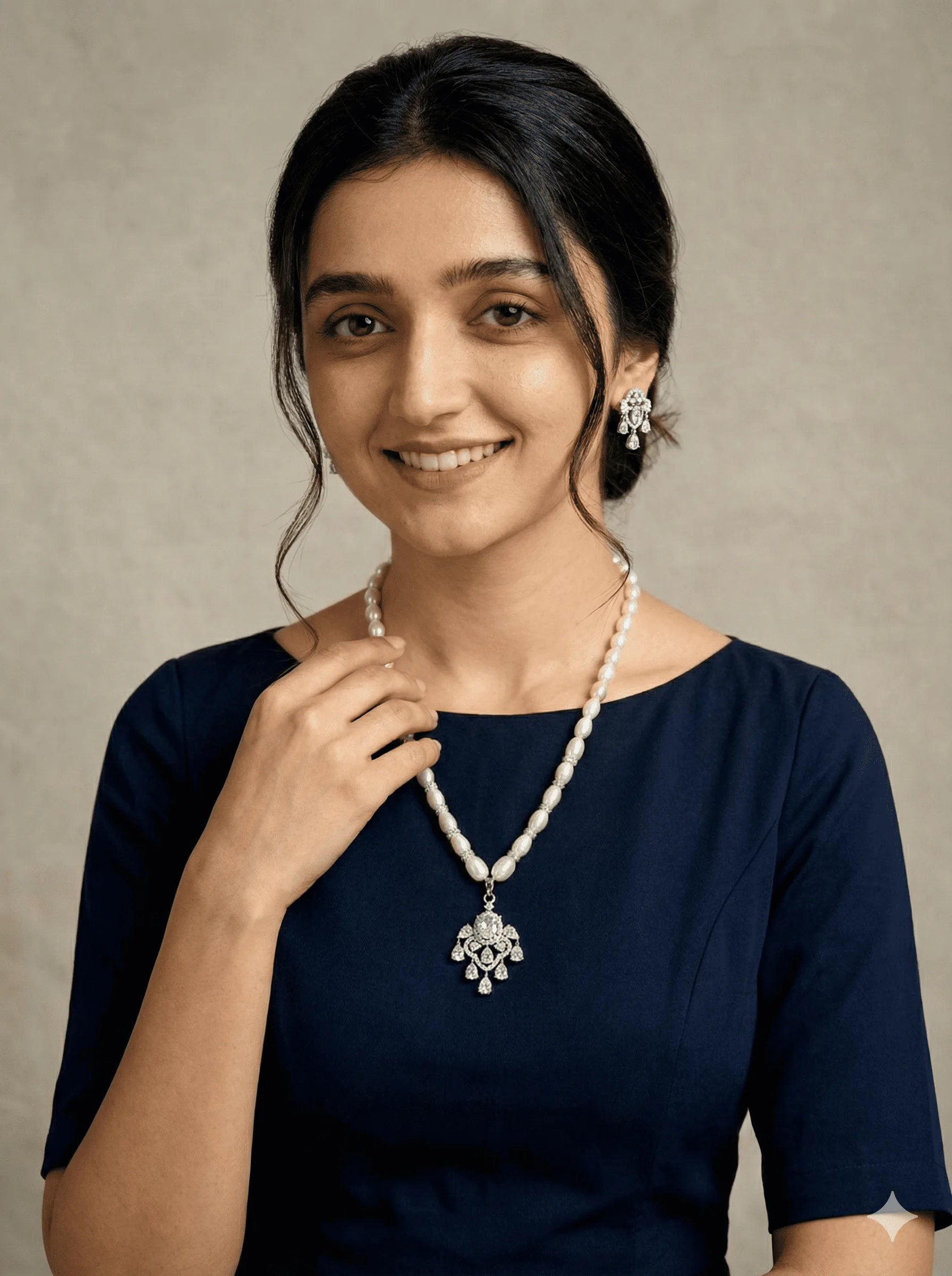 pearl necklace with pendent