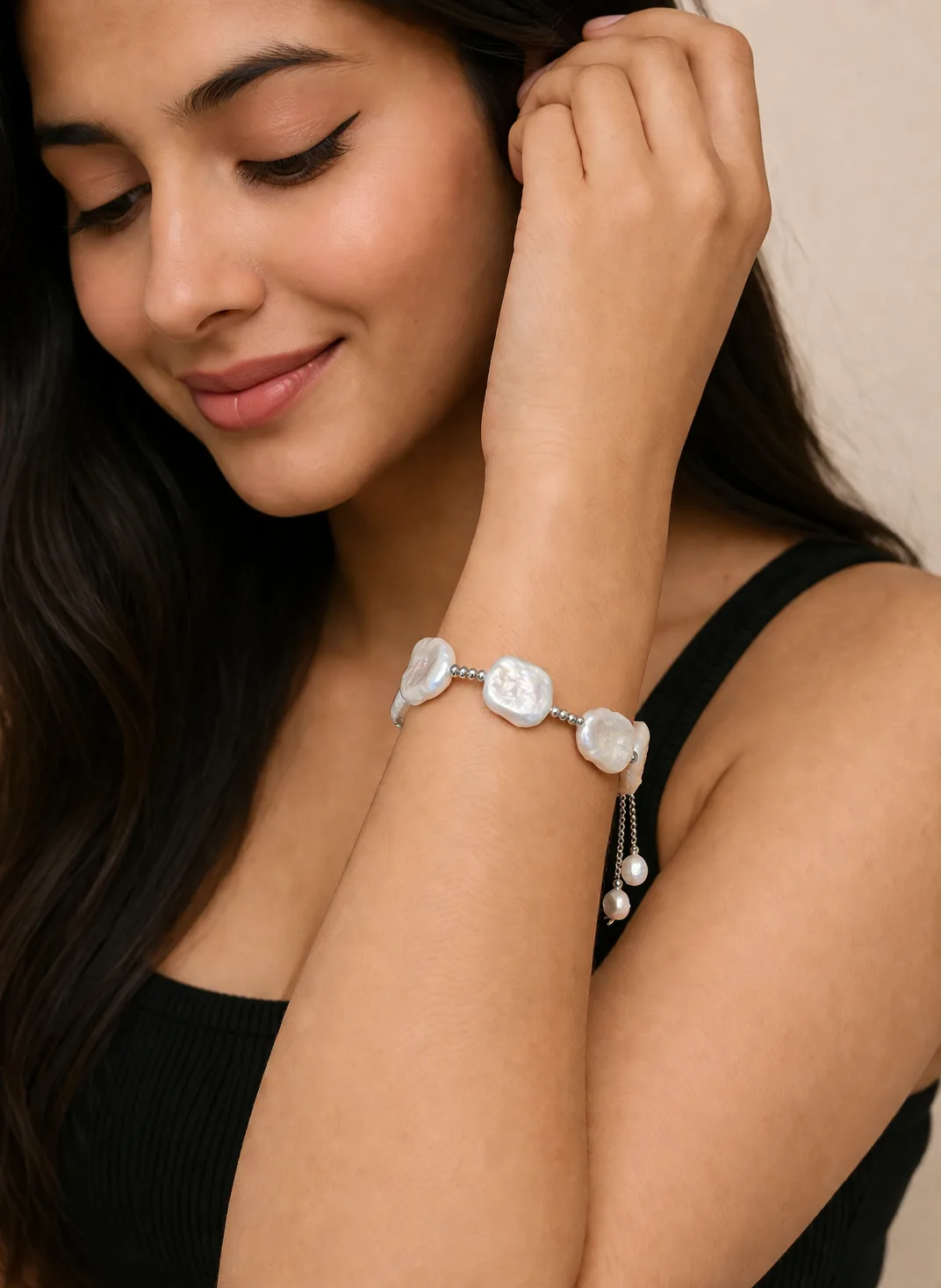 Elegant Baroque Pearl Bracelet for Women thumbnail 2
