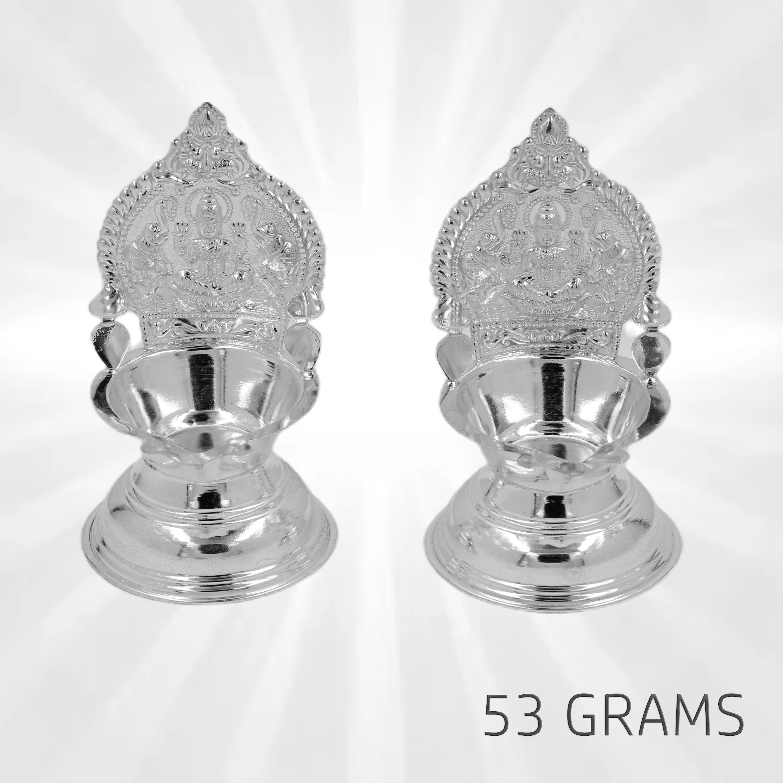 Pure Silver Lakshmi Deepam Set