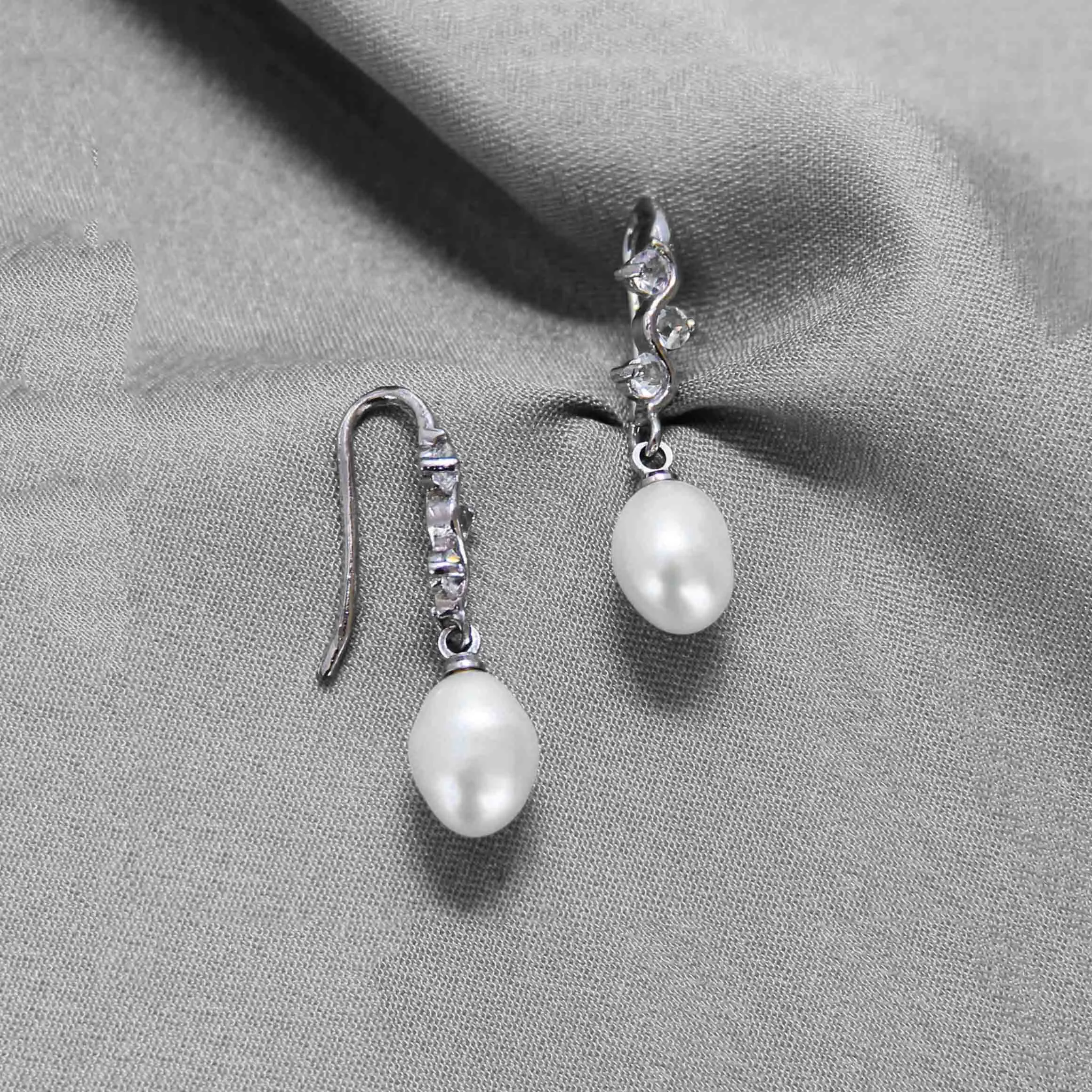 CZ pearl earring