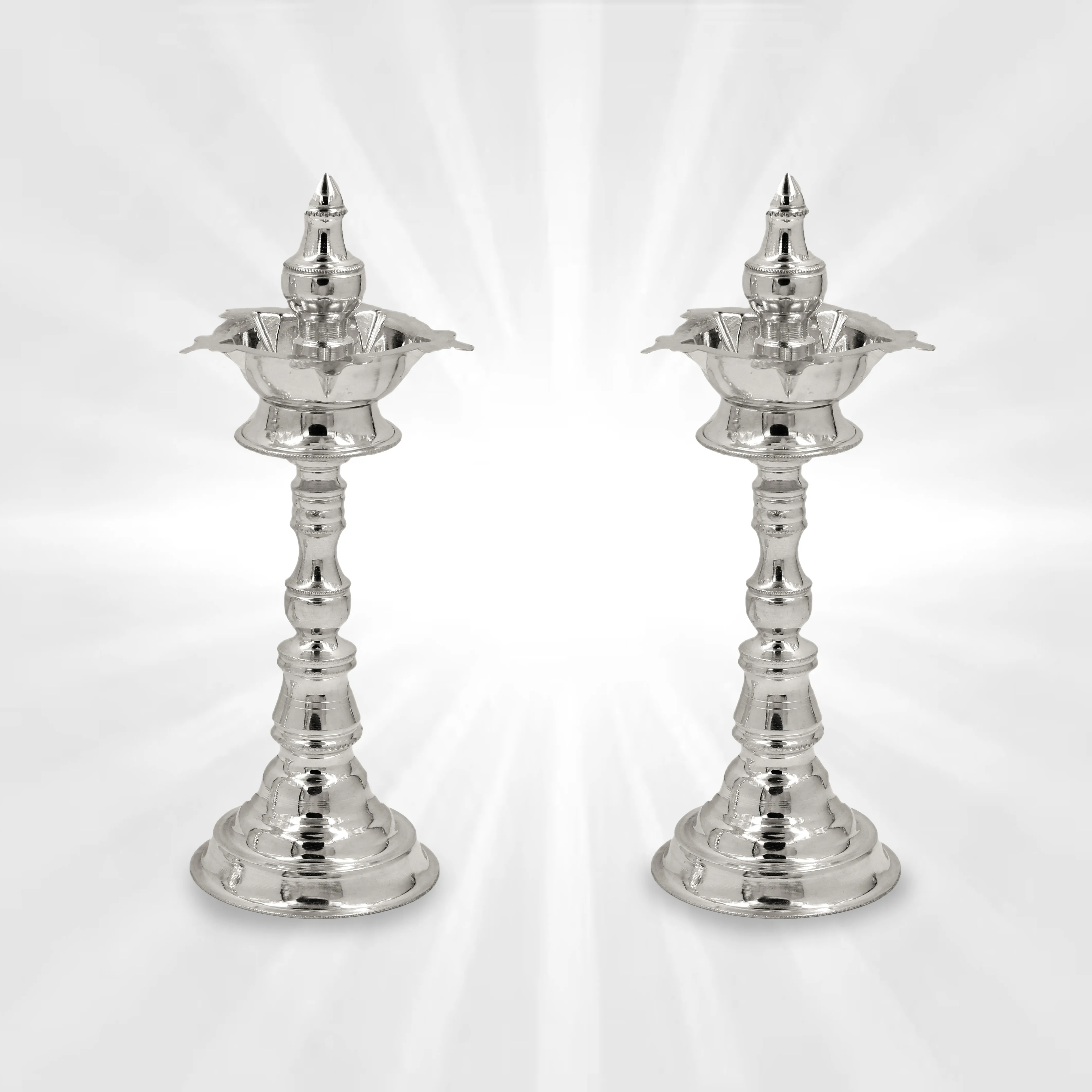 Traditional Pooja Diya Stand Set
