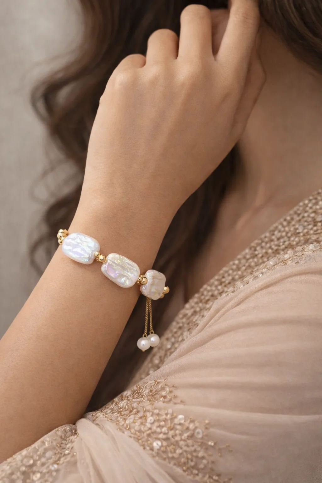Elegant Pearl Beaded Bracelet for Women