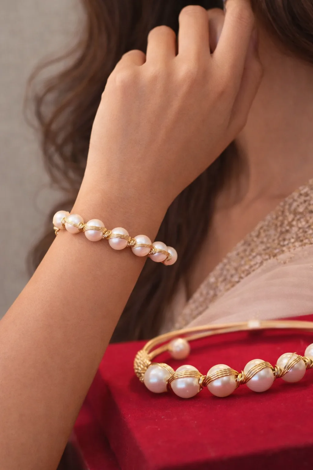 Elegant Pearl Wrap Bracelet for Women