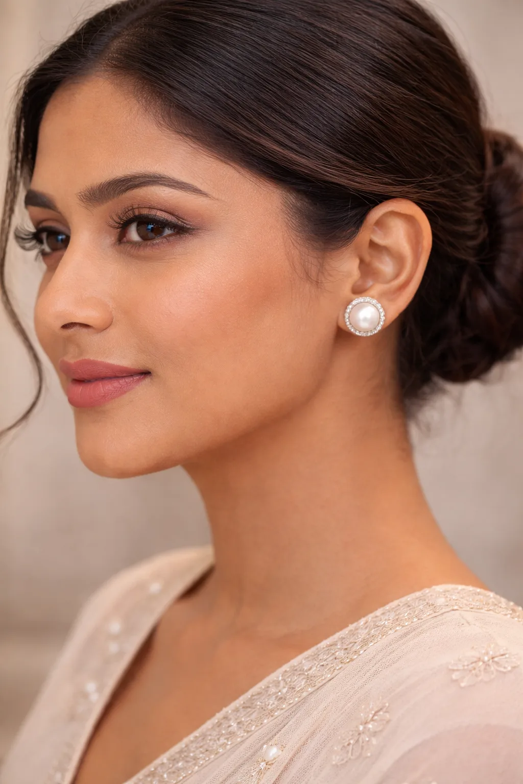 Classic Pearl Stud Earrings for Women |