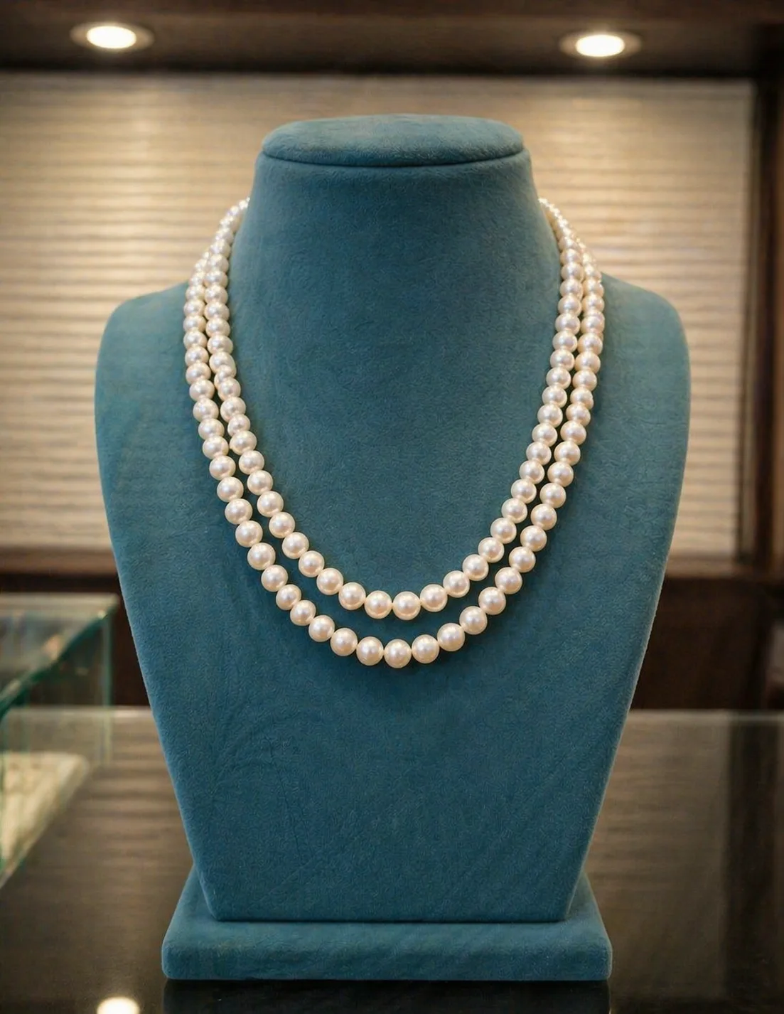 Elegant Double Layer Pearl Necklace for Women thumbnail 5