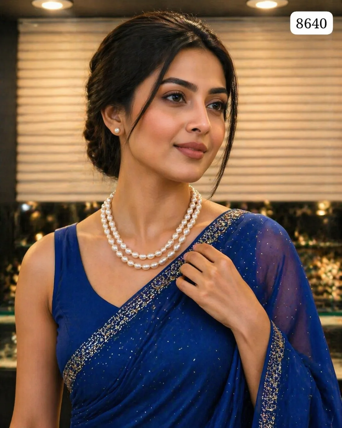 Elegant Double Layer Oval Pearl Necklace for Women |