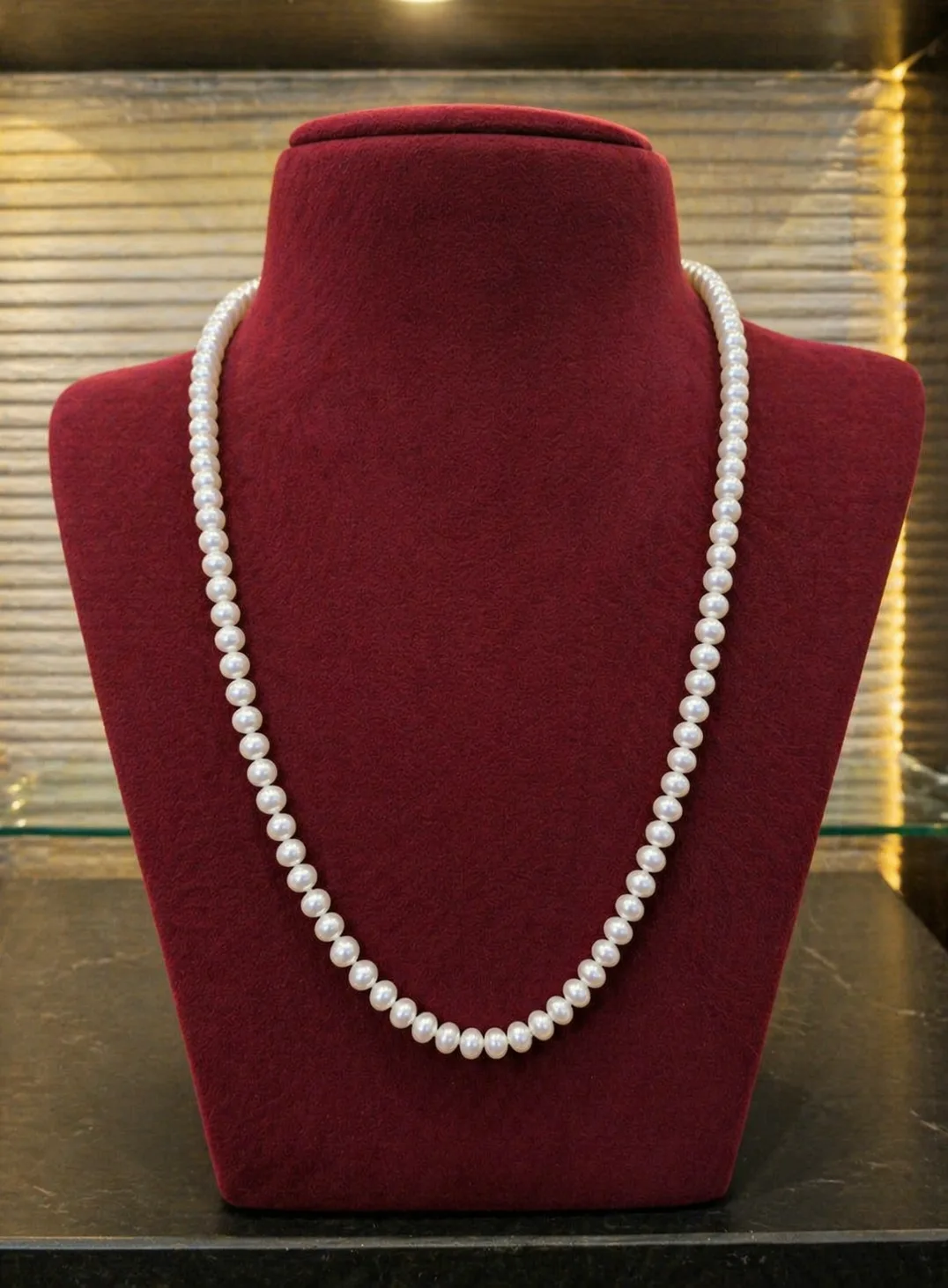 Long White Pearl Necklace for Women thumbnail 5