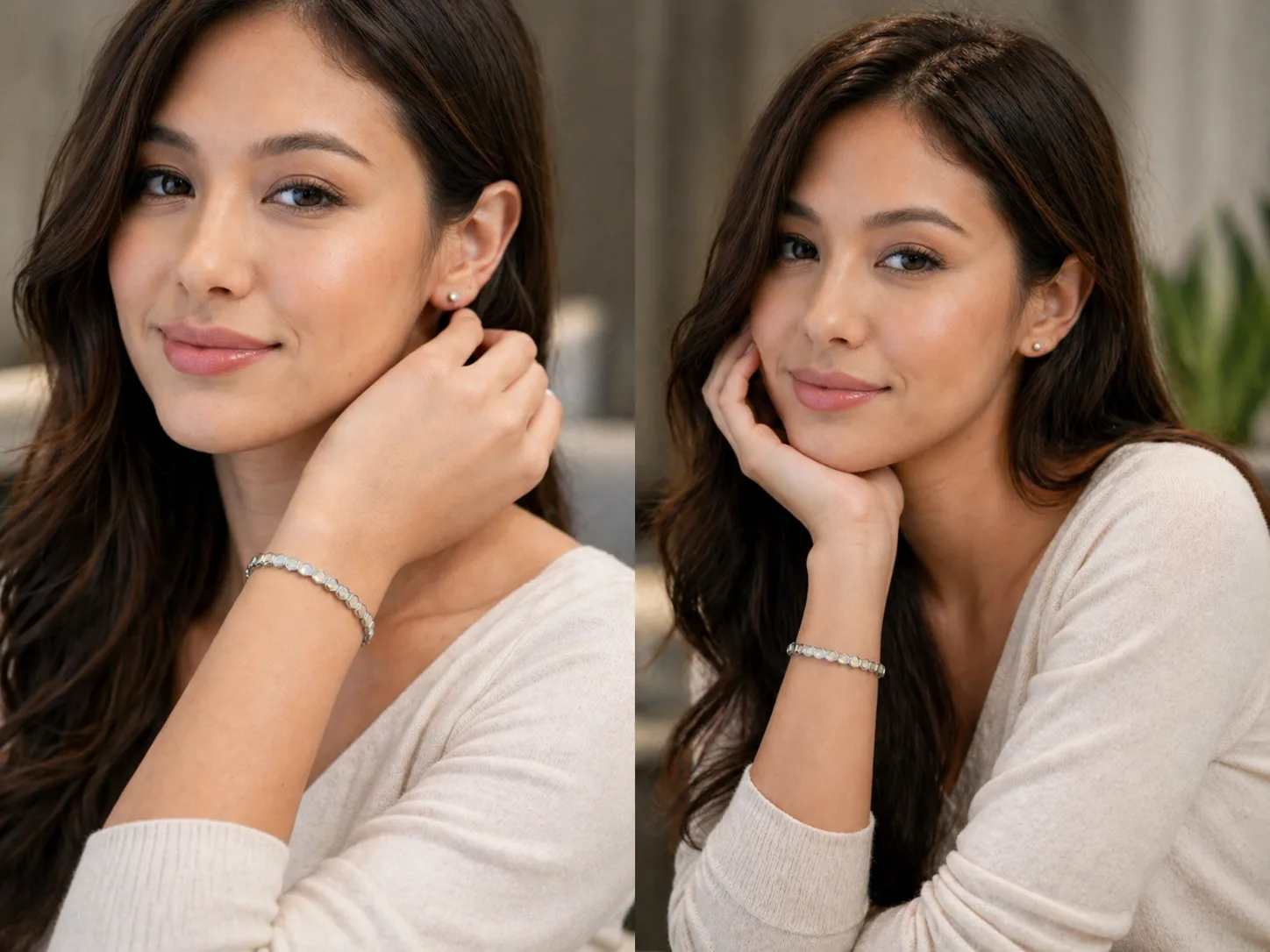 Elegant Silver Hexagon Bracelet for Women thumbnail 4