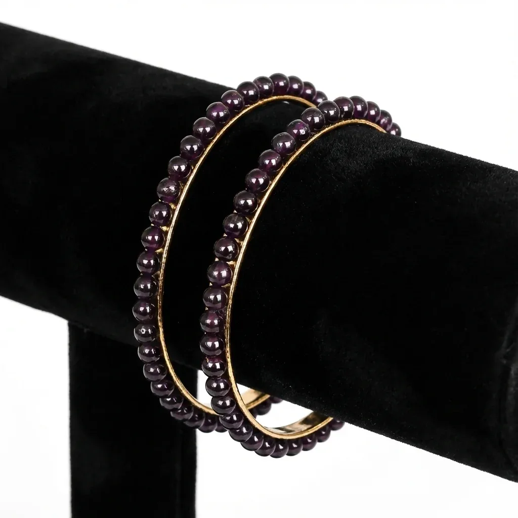 Black Bead Bangles