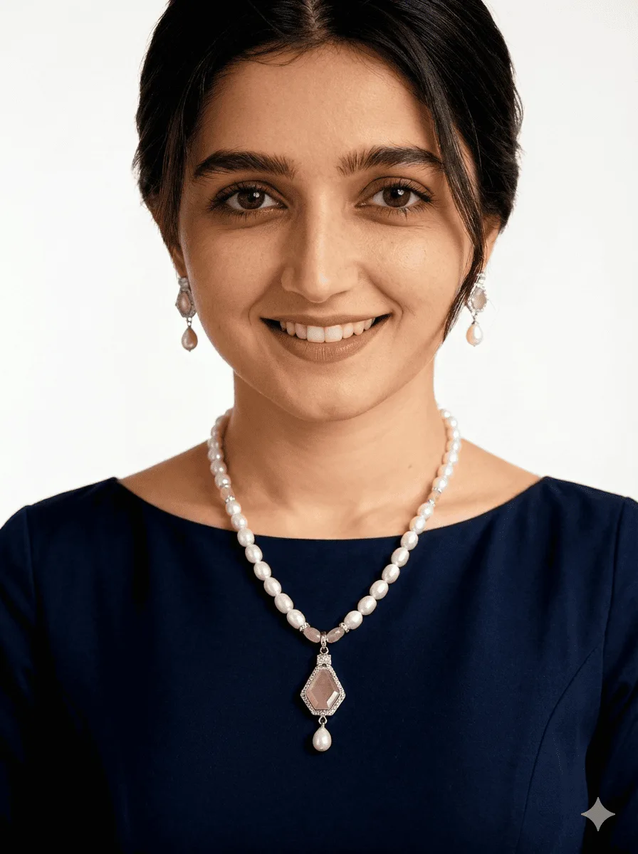 Real Pearl Pendant Necklace