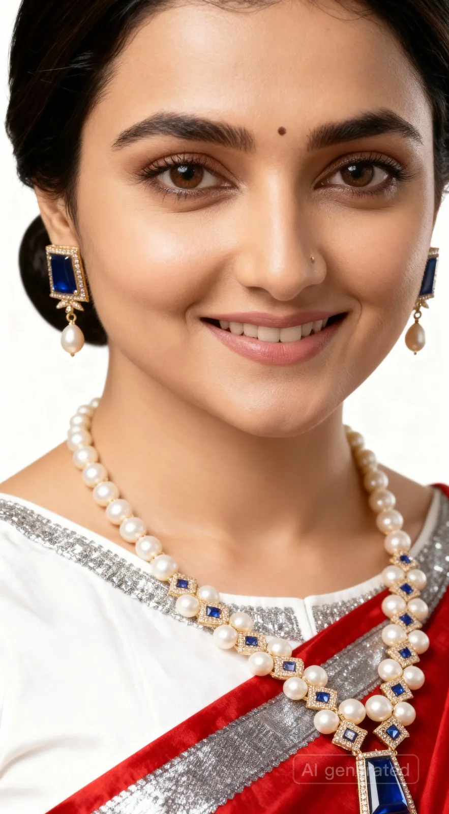 pearl necklace set for womens