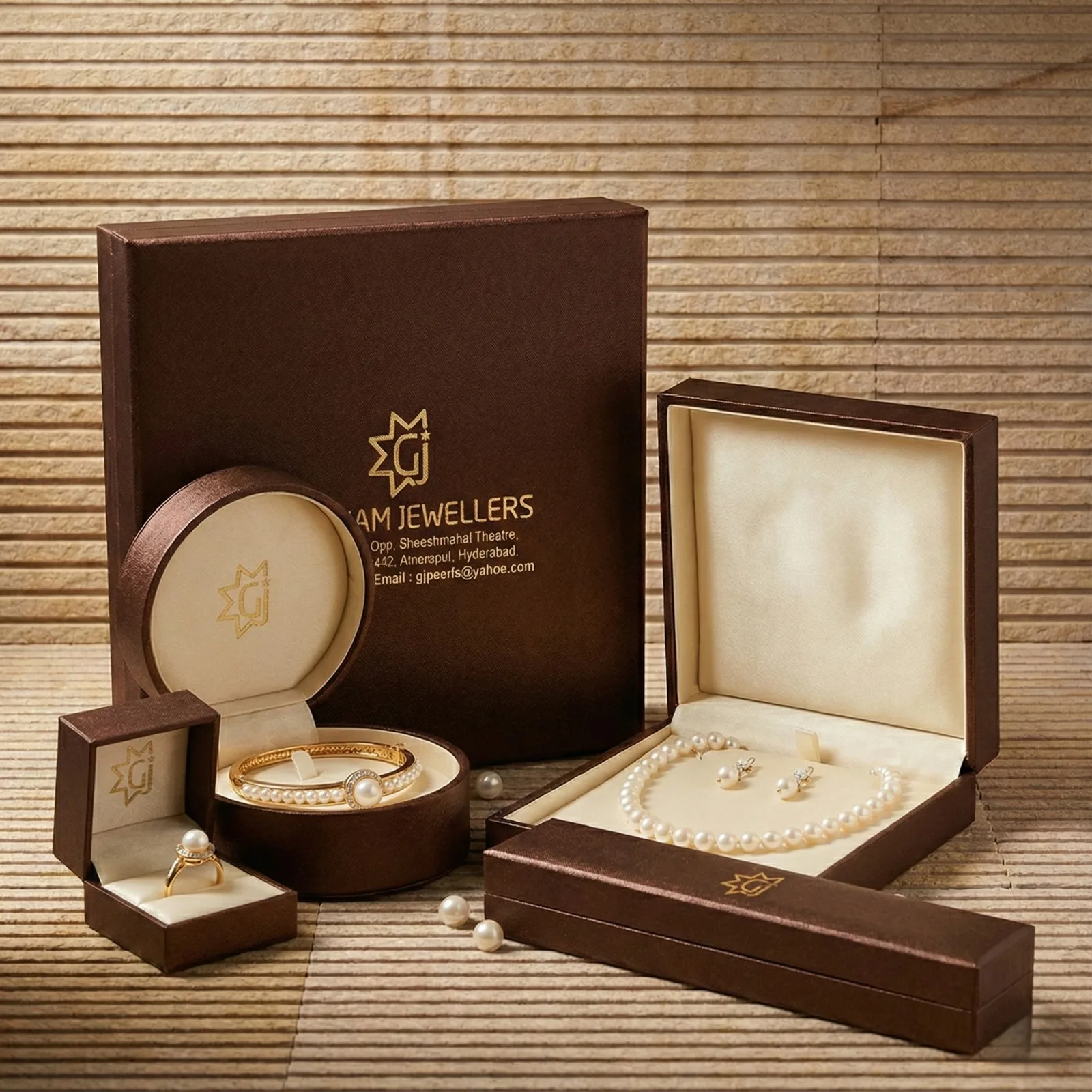 Elegant Pearl Necklace Set with Ruby Pendant & Earrings thumbnail 2