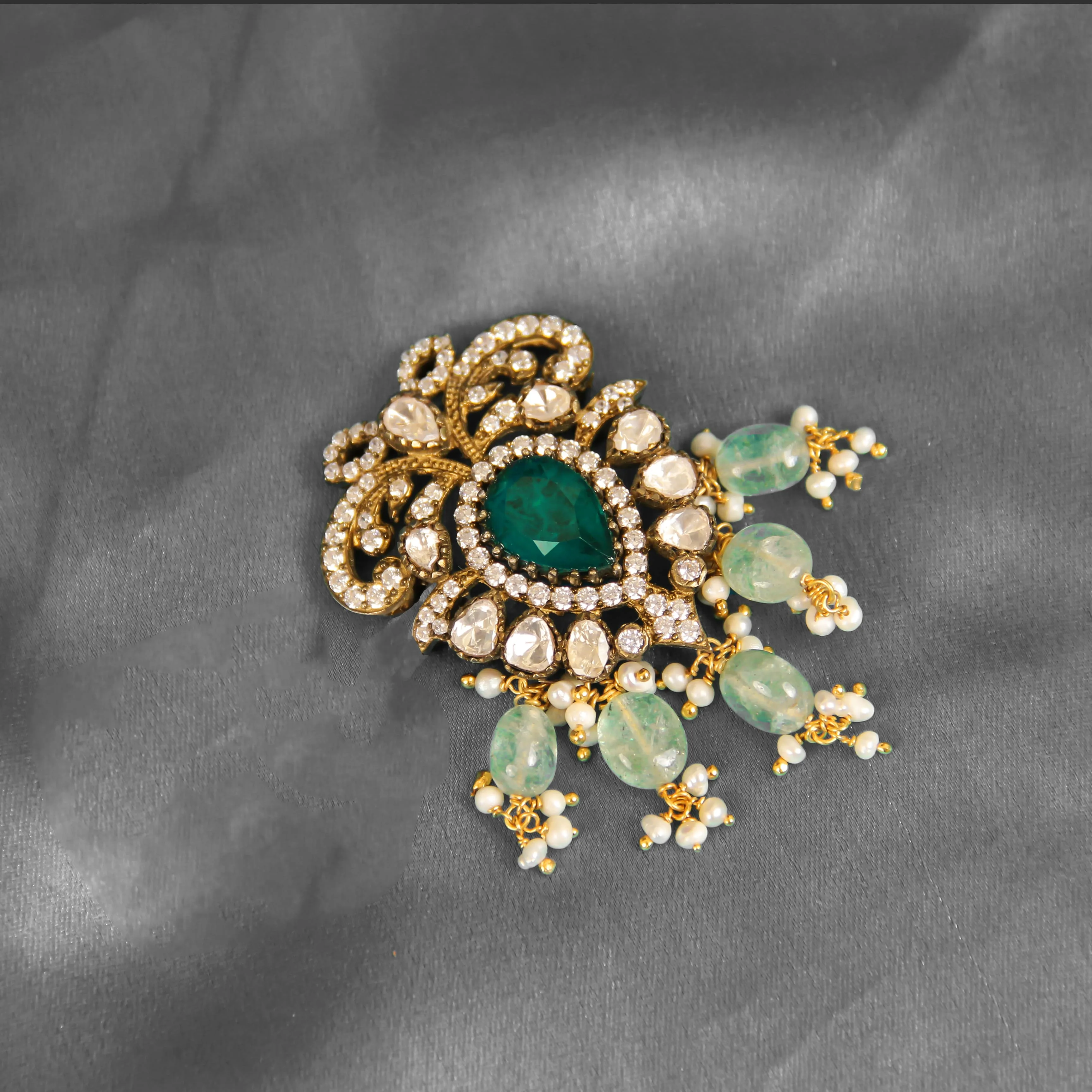 Green Kundan Pendant
