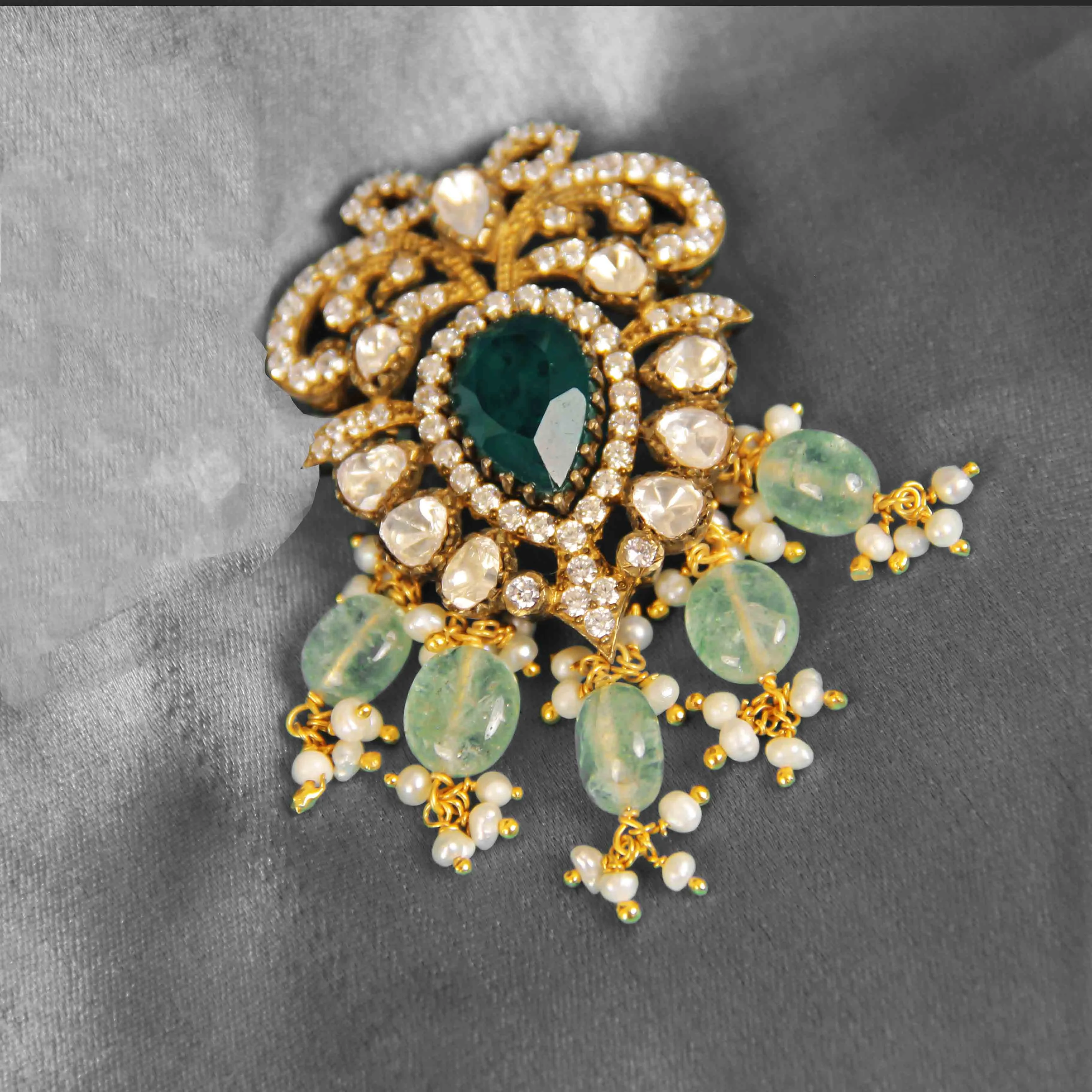 Green Kundan Pendant