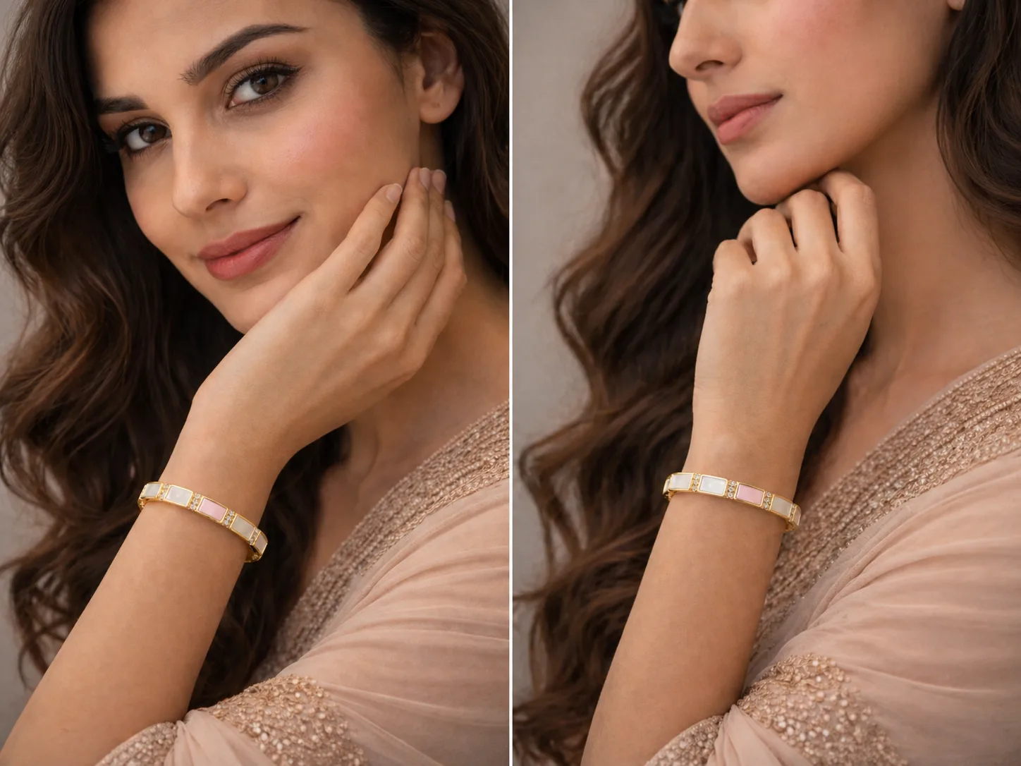 Elegant Gold Plated Geometric Bracelet for Women thumbnail 5