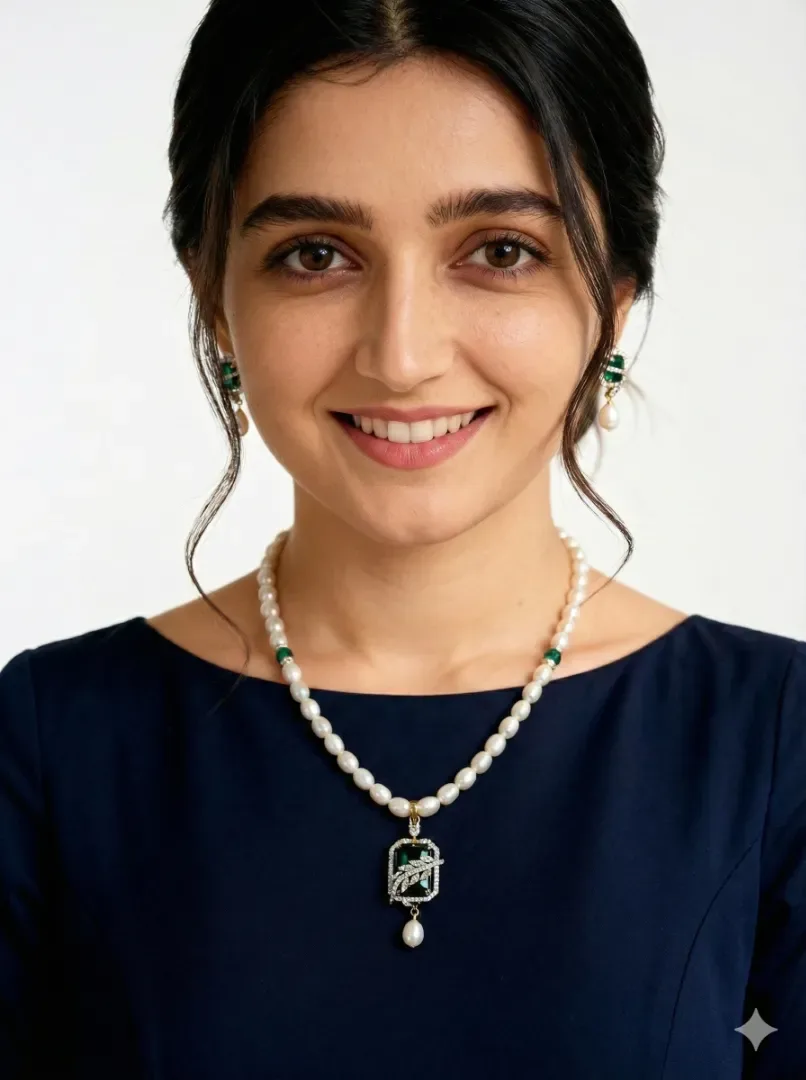 real pearl pendent necklace