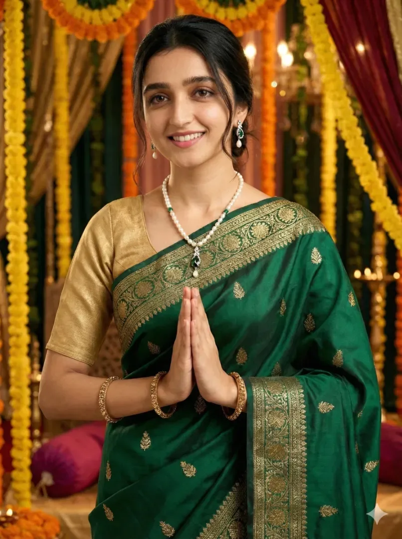 green pendent pearl necklace