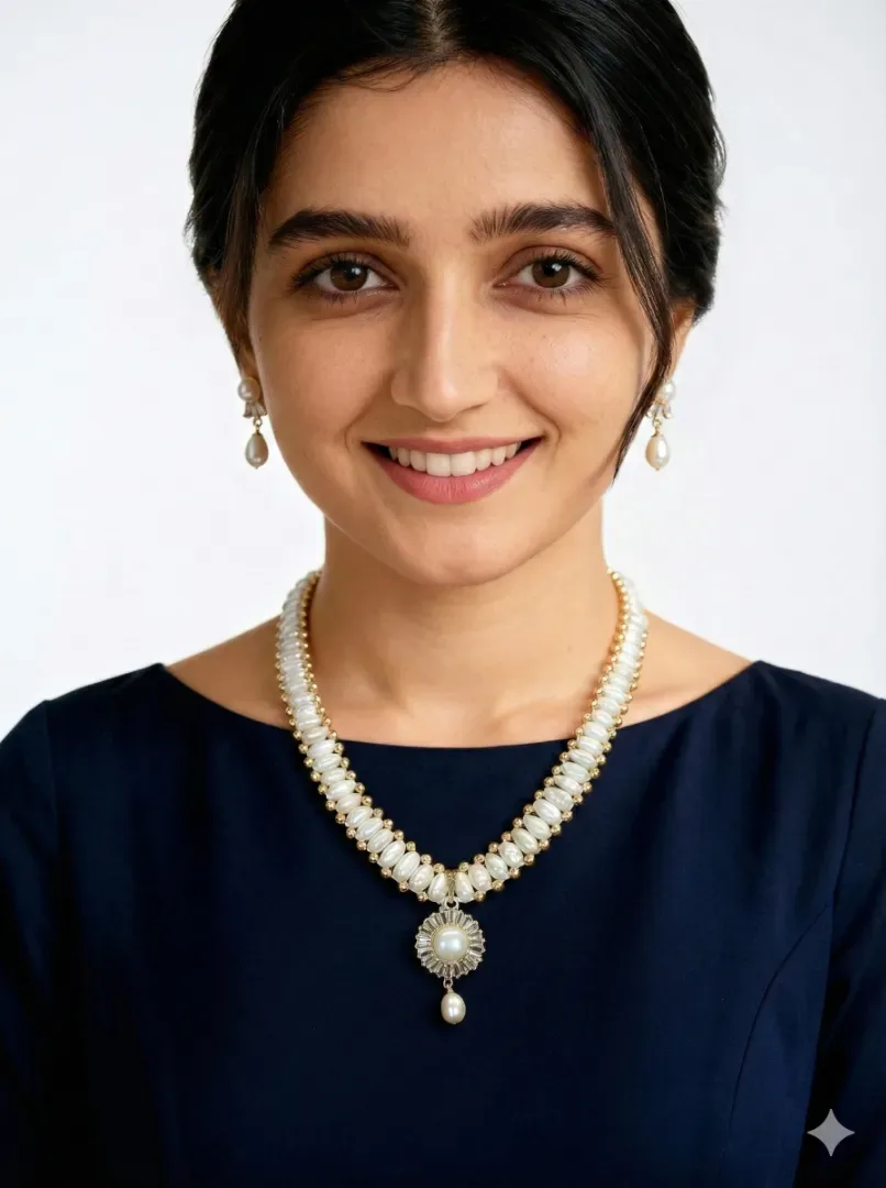 Real Pearl Pendant Necklace