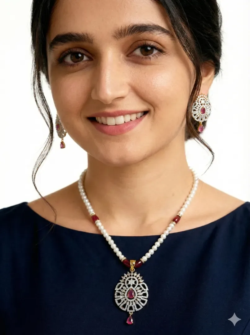 Natural pearl necklace women