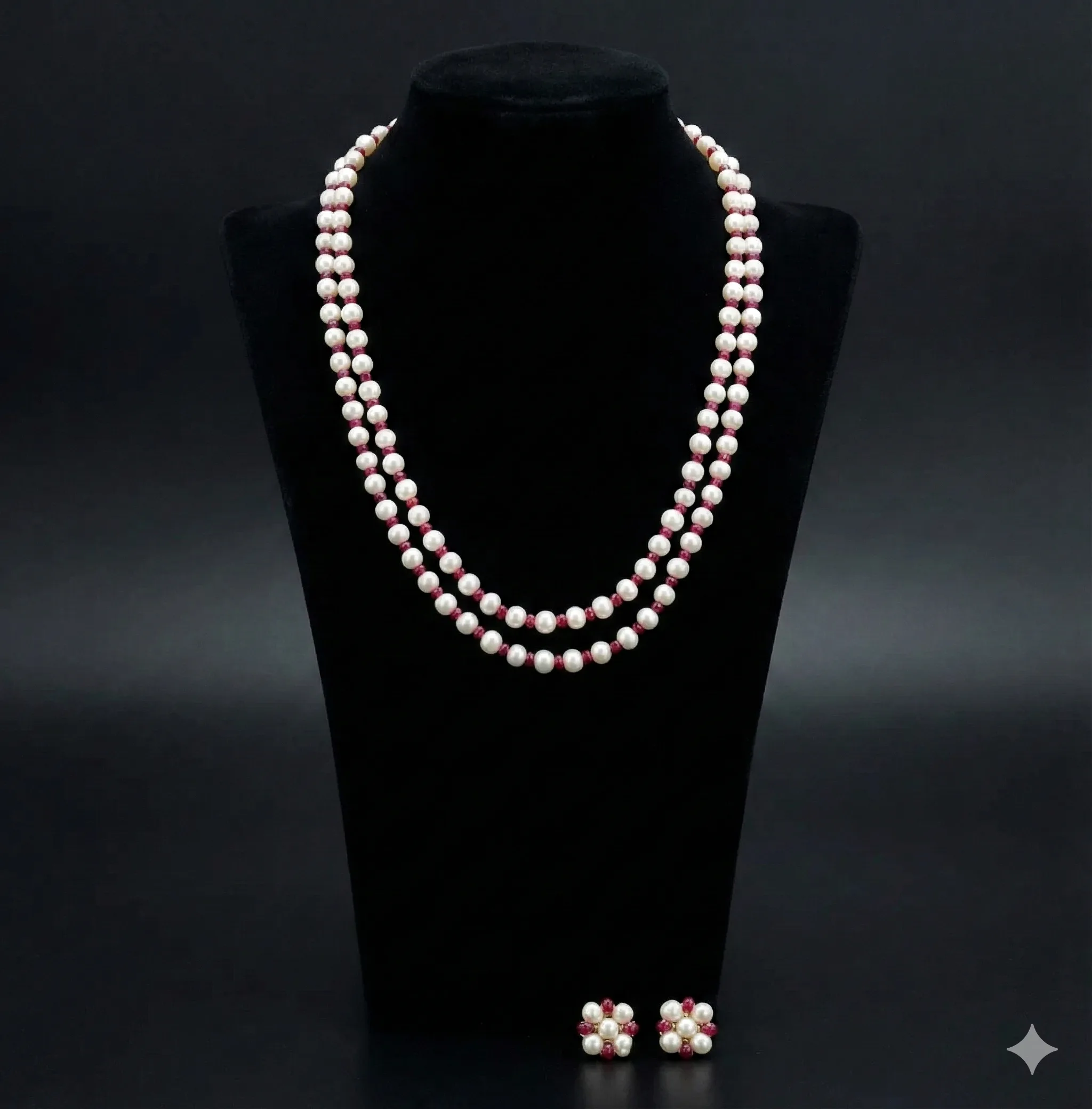 Pearl Red Bead Necklace