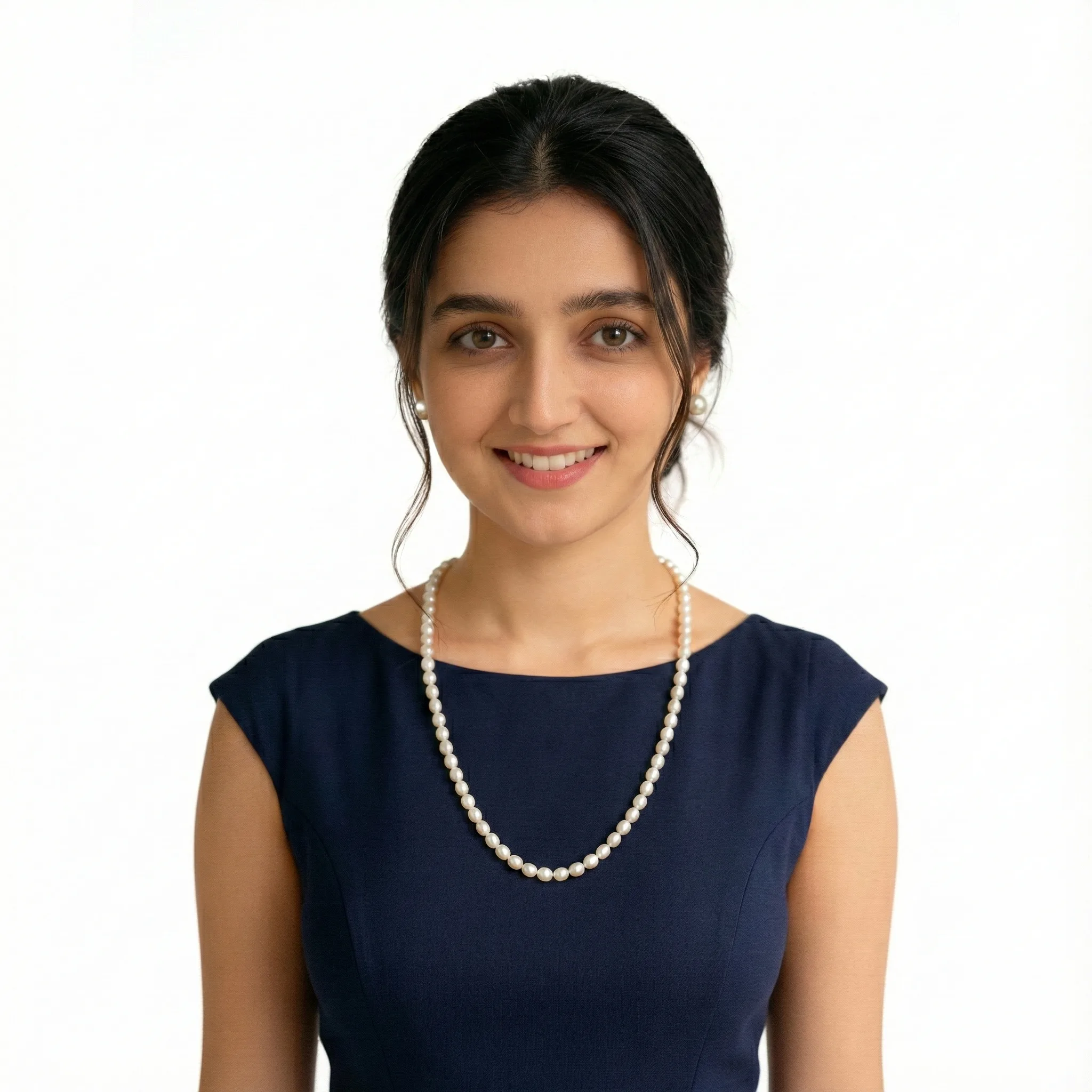 Peach Pearl Necklace Set