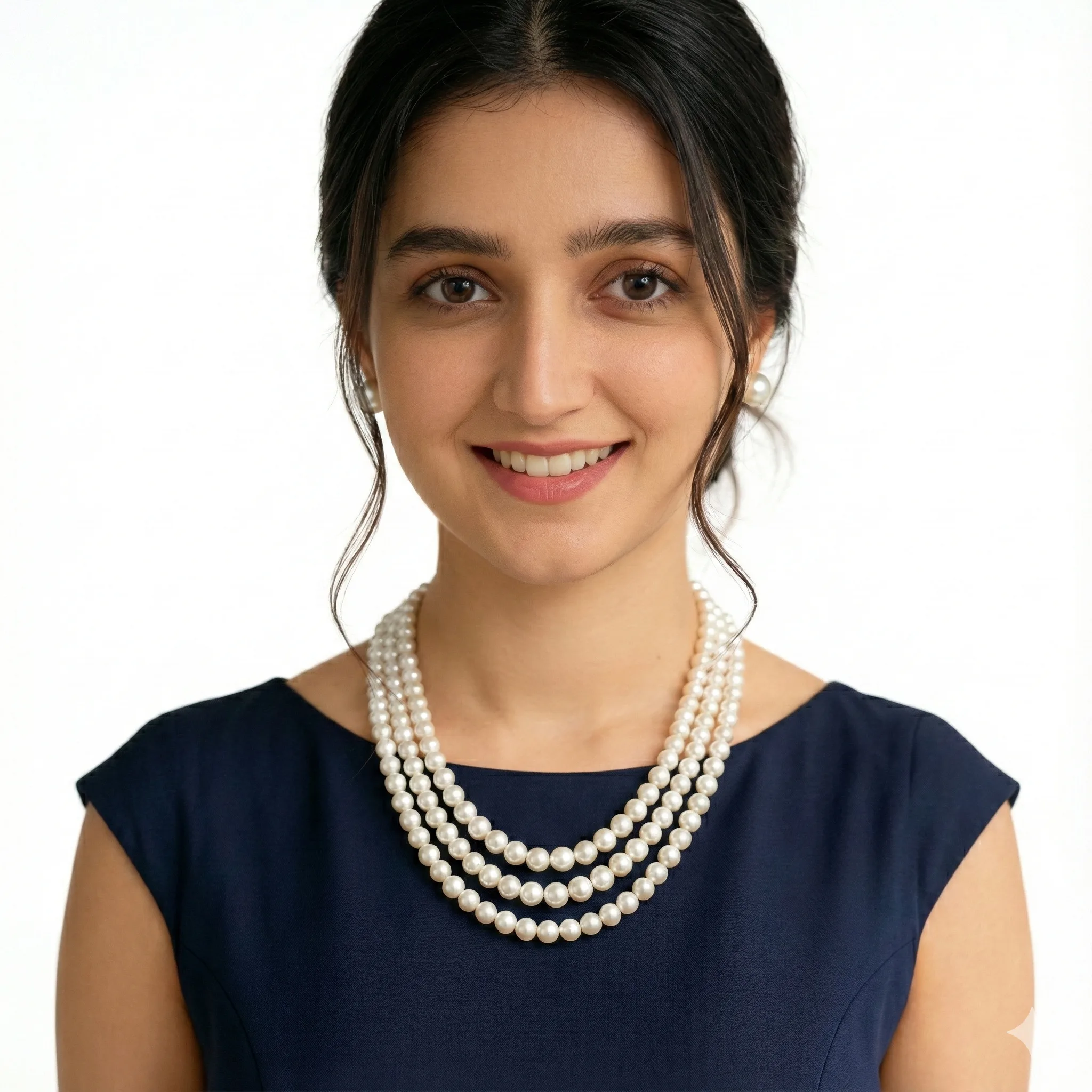 Triple White Pearl Mala