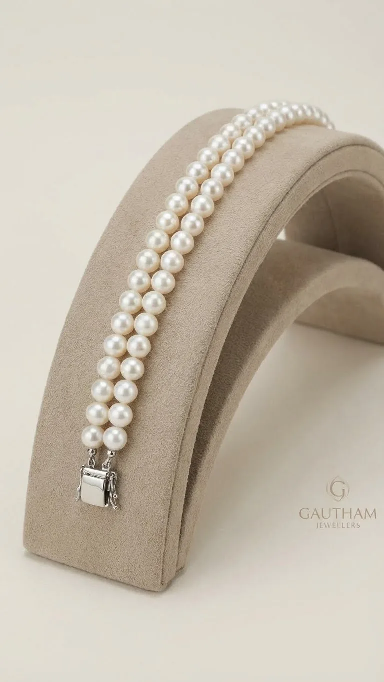 white pearl bracelet