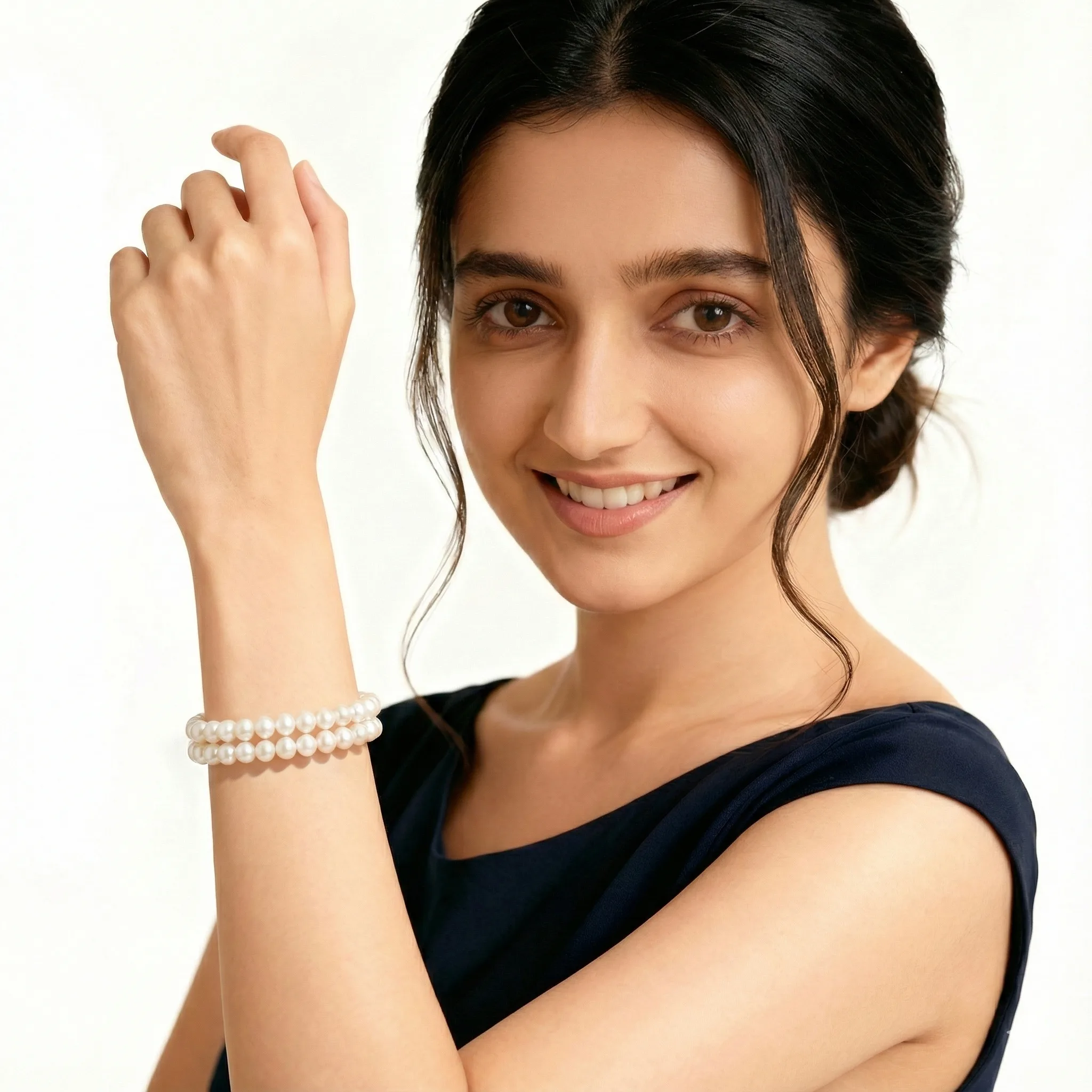 white pearl bracelet