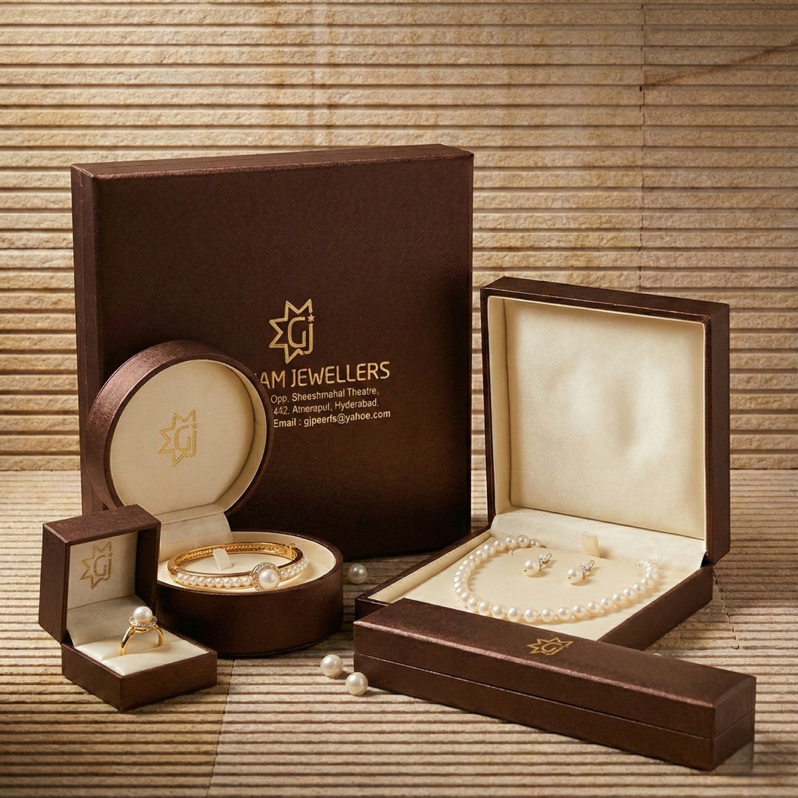 Multi-Layer Freshwater Pearl Necklace with Ruby & Emerald Beads thumbnail 6