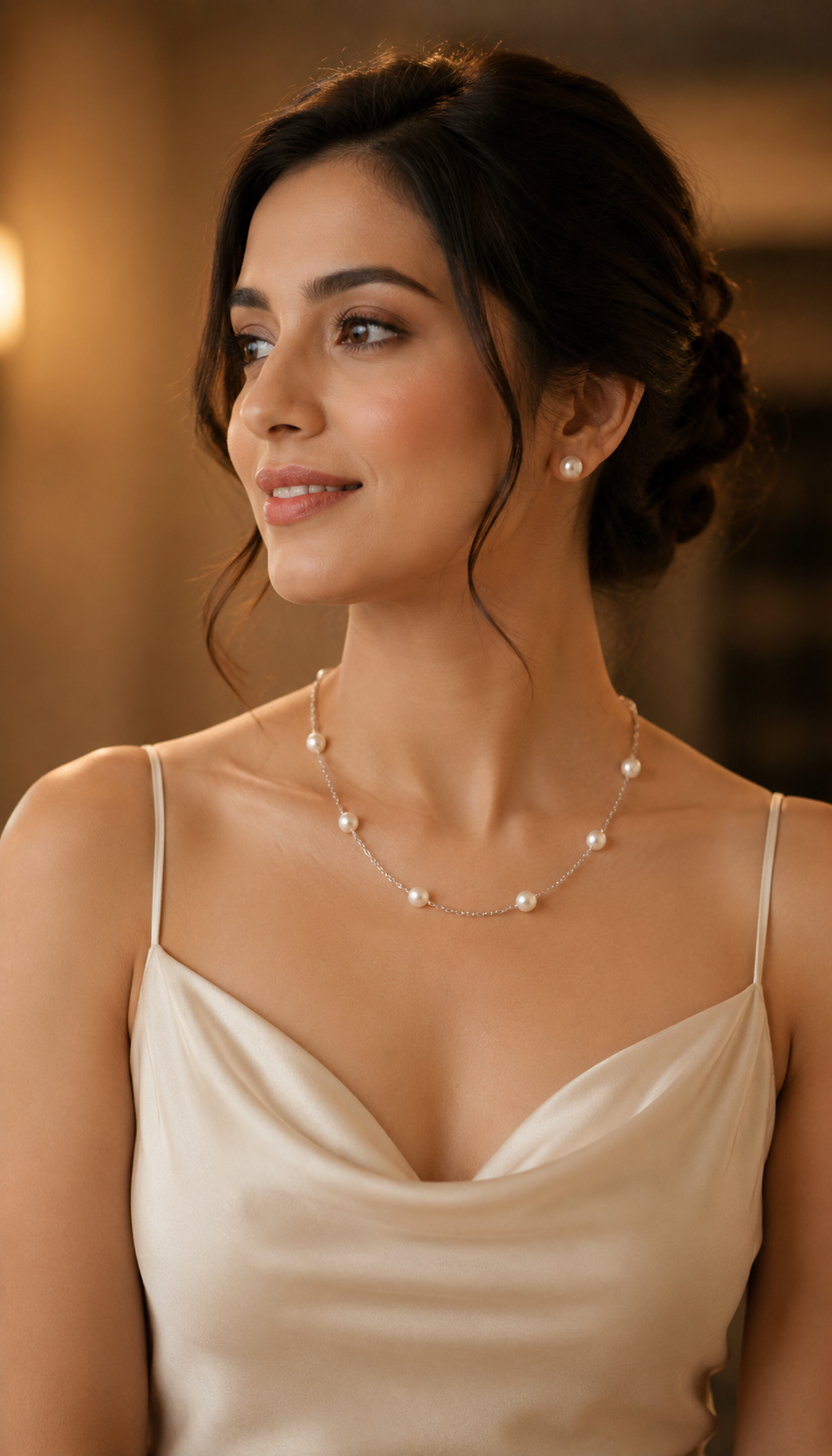 Elegant Pearl Necklace Set for Women thumbnail 3