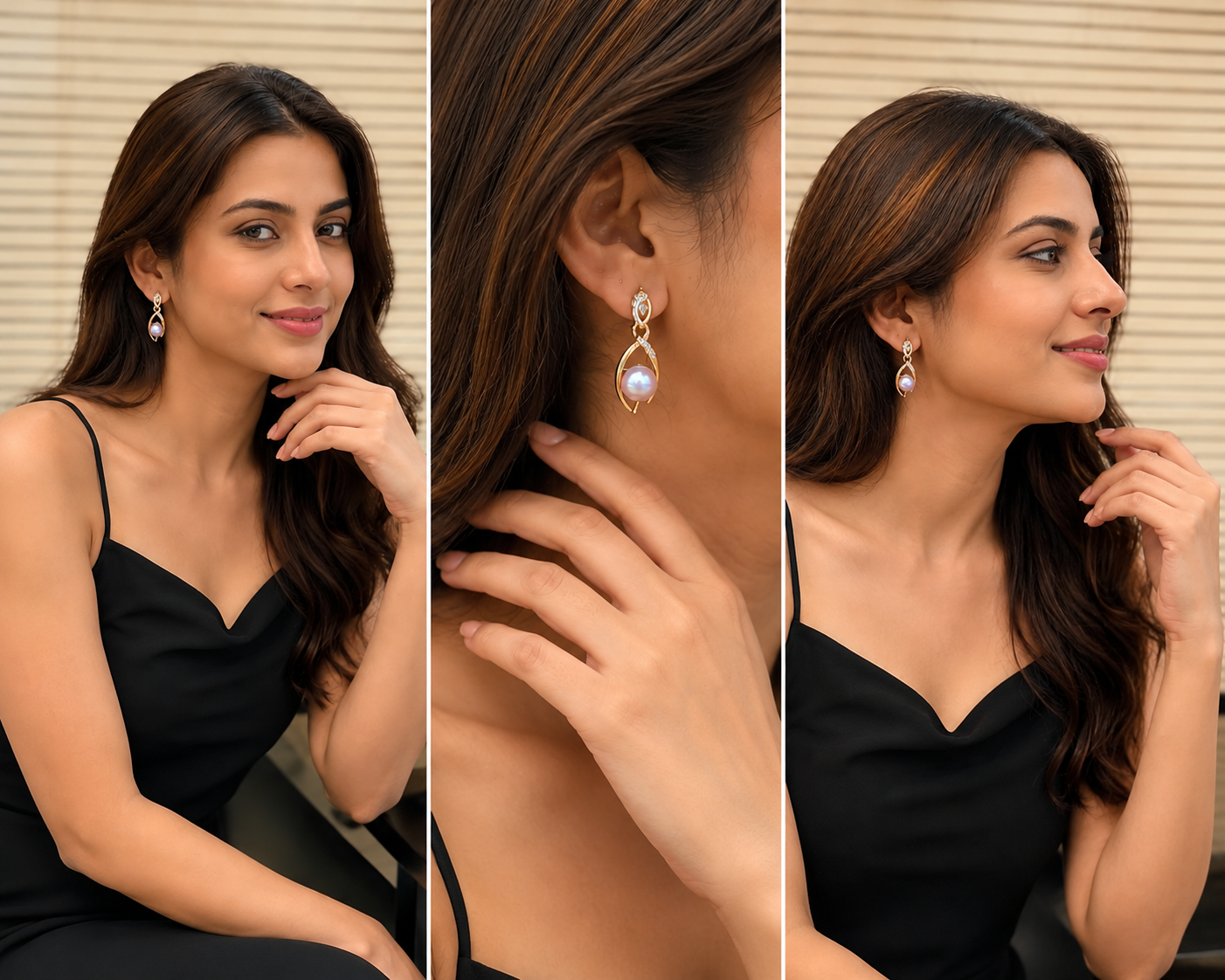 Pearl Drop Earrings for Women thumbnail 4