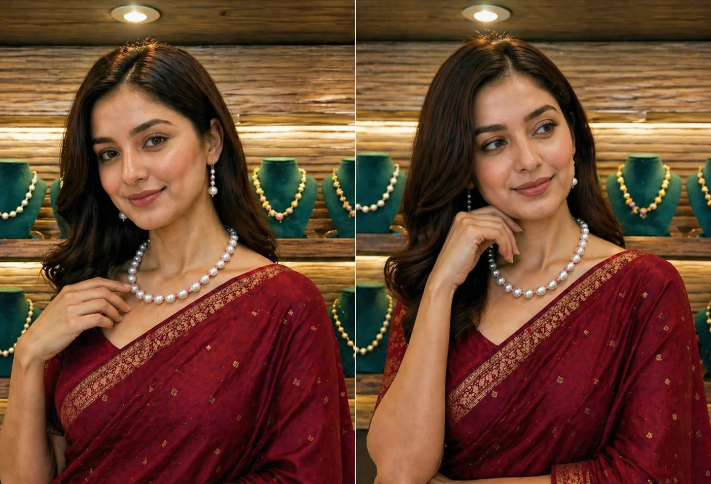 designer-pearl-necklace-set-with-earrings thumbnail 4