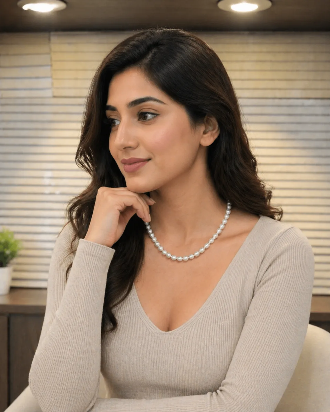 Elegant White Pearl Necklace for Women thumbnail 3