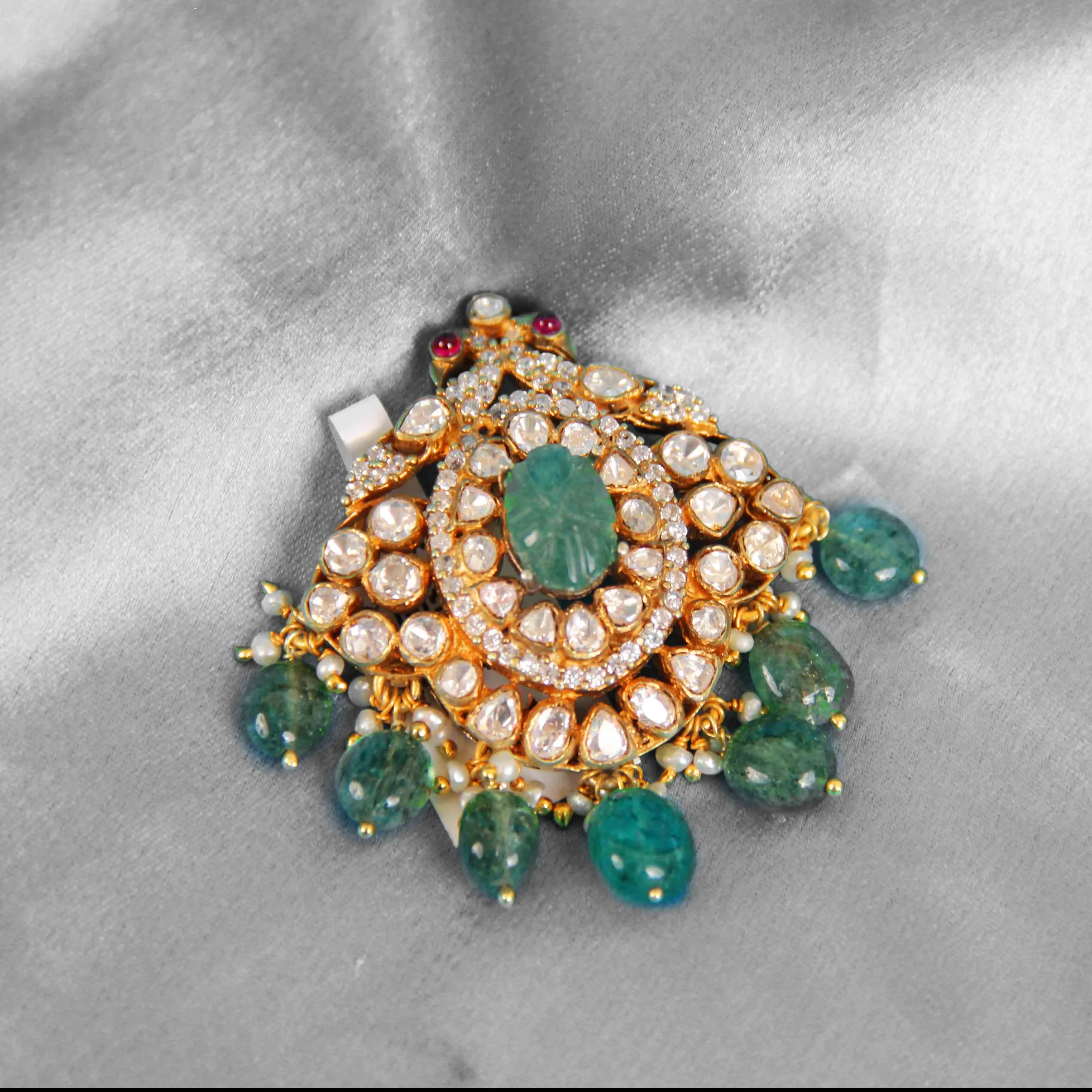 Green Kundan Pendant