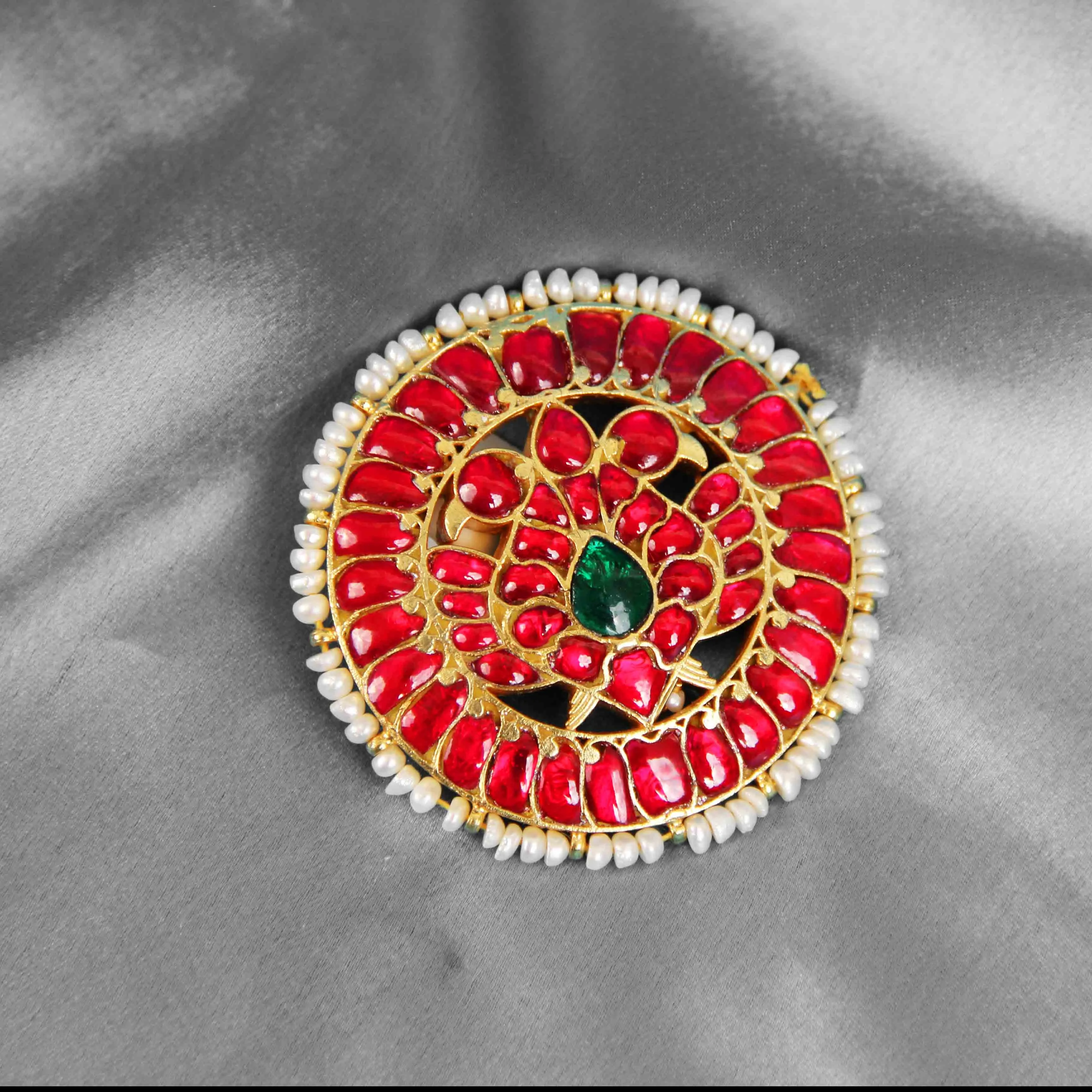 Red Kundan Pendant