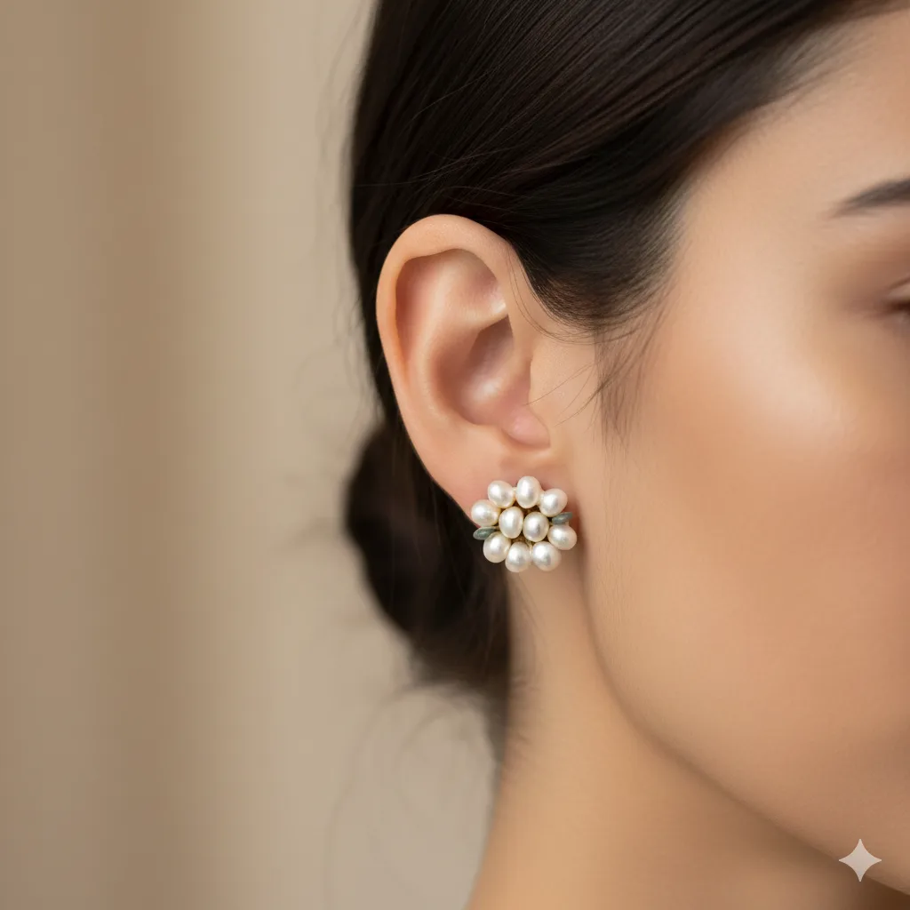 pearl studs earring