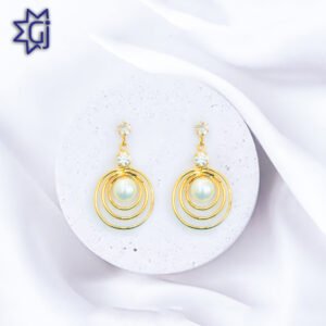 CZ Drop Earrings Pearl