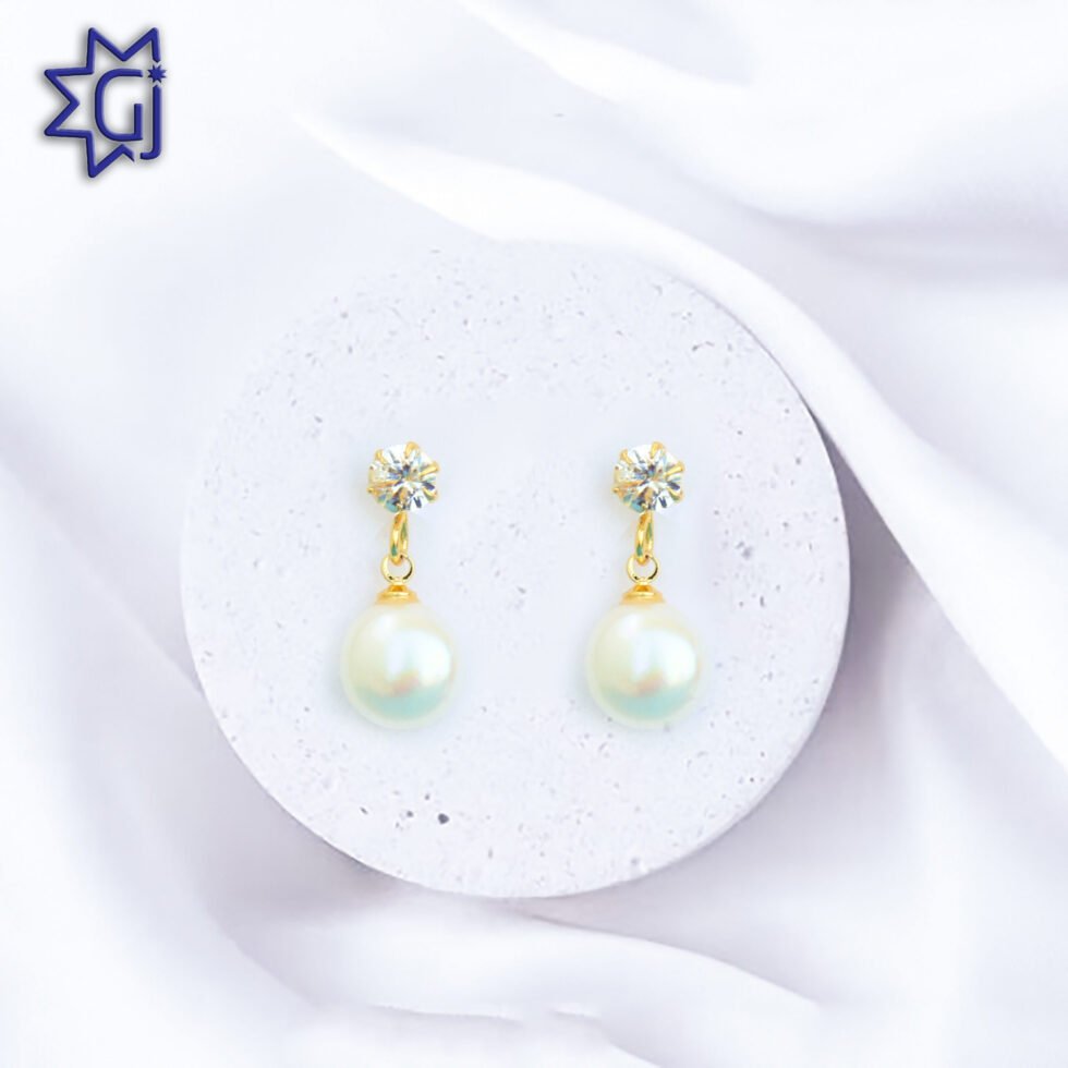 Button Pearls Earrings