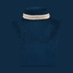 pearls oval shape choker necklace