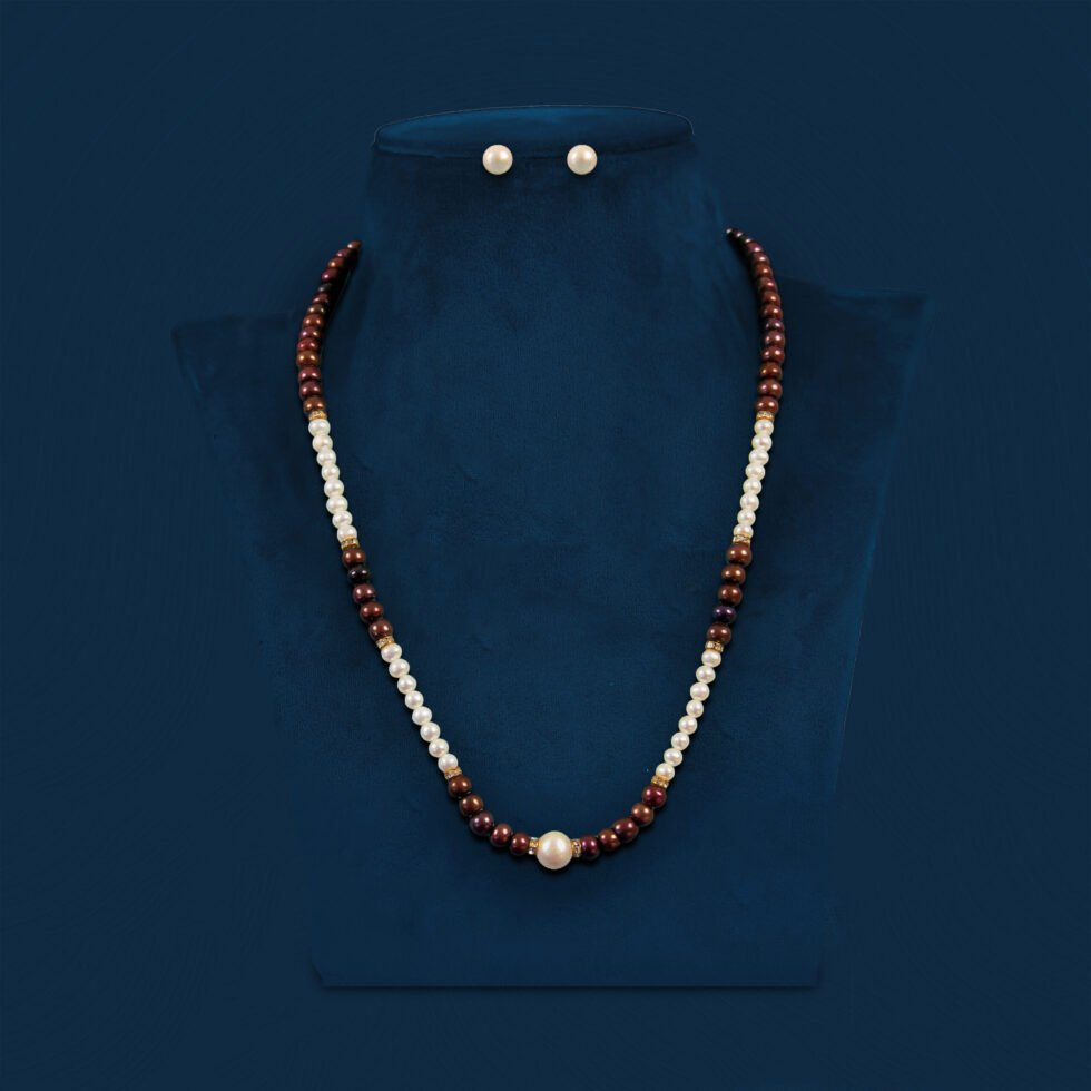 chocolate pearl necklace set