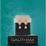 CZ Drop Earrings Pearl