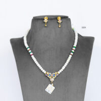 pearls 1 line multi-color pendant necklace sets