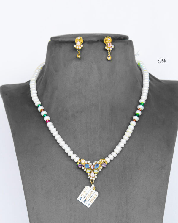 pearls 1 line multi-color pendant necklace sets