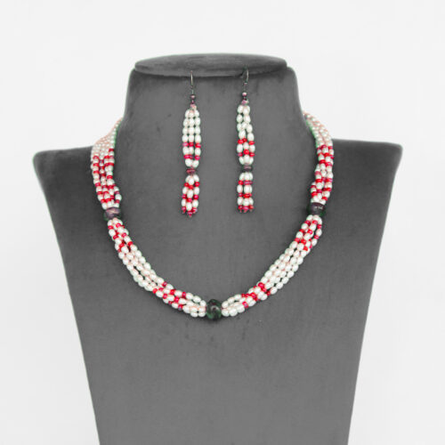 twisted rice pearls necklace