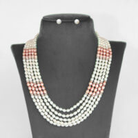 multi-colour 5layer pearls necklace set