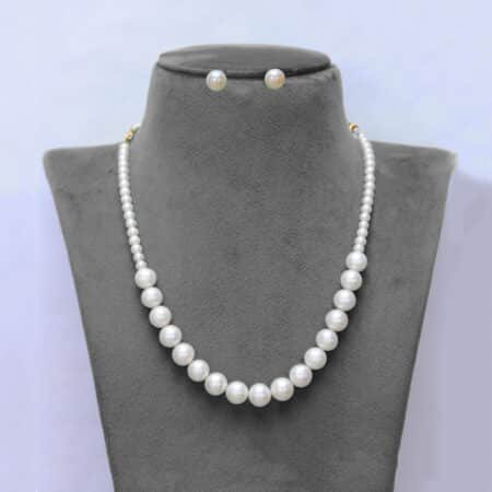 Harmony Luster: Small and Big Pearl Combination Necklace Set Copy