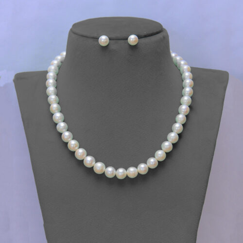Big pearls 1line necklace set for women and girls