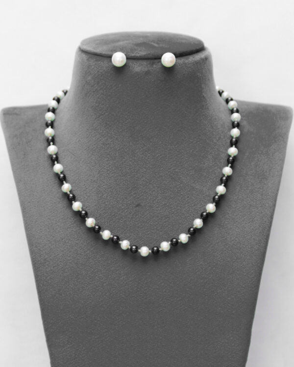 white & black feshwater Pearls Jewelry Set