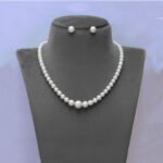 white Round Graduation Pearl Mala
