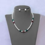 Red & Green CZ with Pearls Set
